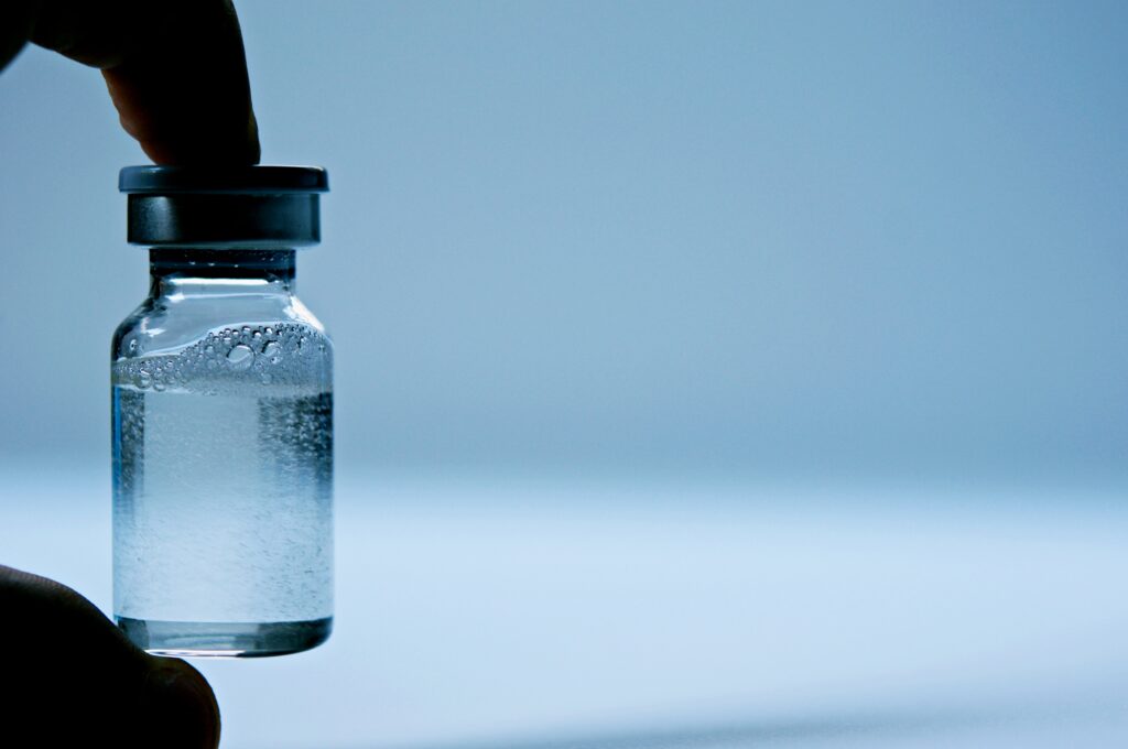 Medical weight loss injection vial close-up for treatment programs